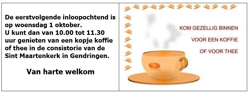 Inloop Woensdag 10 01